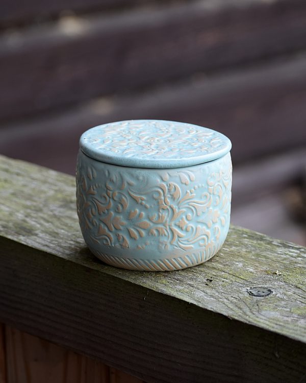 Szałwiowa maselniczka wodna francuska (French butter dish). - obrazek 4