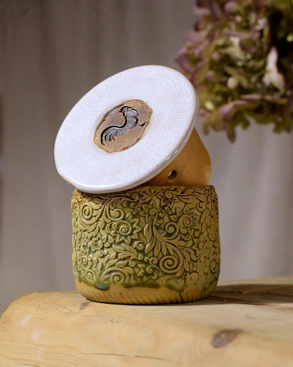 Maselniczka wodna francuska (French butter dish) "Z Kogutem". - obrazek 7
