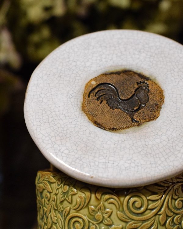 Maselniczka wodna francuska (French butter dish) "Z Kogutem". - obrazek 4