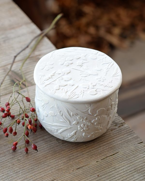 Maselniczka wodna francuska (French butter dish) "Biała Łąka". - obrazek 2