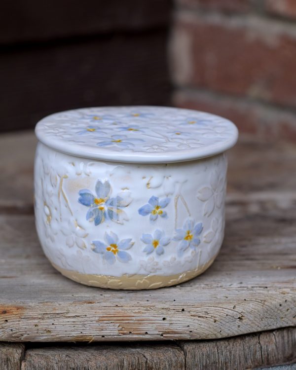 Maselniczka wodna francuska (French butter dish) "Z Niezapominajkami". - obrazek 4