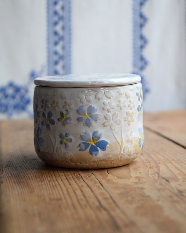 Maselniczka wodna francuska (French butter dish) "W Niezapominajkach". - obrazek 2