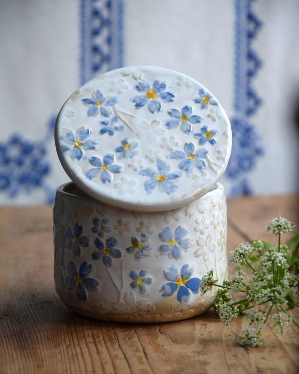 Maselniczka wodna francuska (French butter dish) "W Niezapominajkach". - obrazek 3