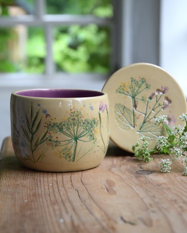 Maselniczka wodna francuska (French butter dish) "Z Łąki". - obrazek 3