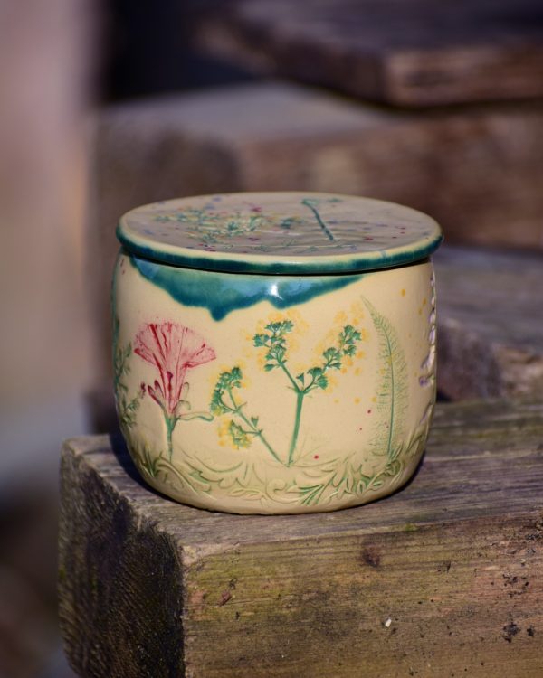 Maselniczka wodna francuska (French butter dish) "Z Łąki". - obrazek 4