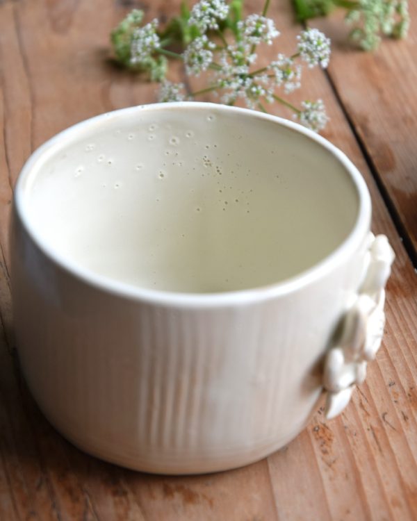 Maselniczka wodna francuska (French butter dish) "Z Białym Kwiatem". Outlet - obrazek 4